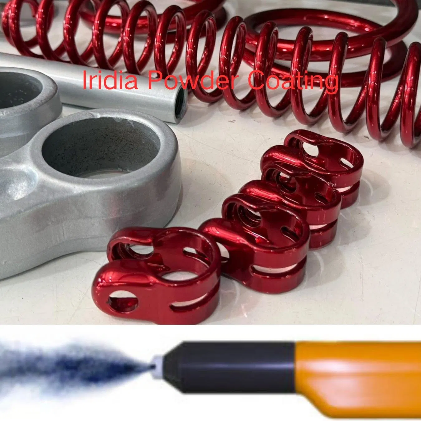 Polyester Durable Red Illusion Color Powder Coating Paint for OEM Wheel and Auto Parts