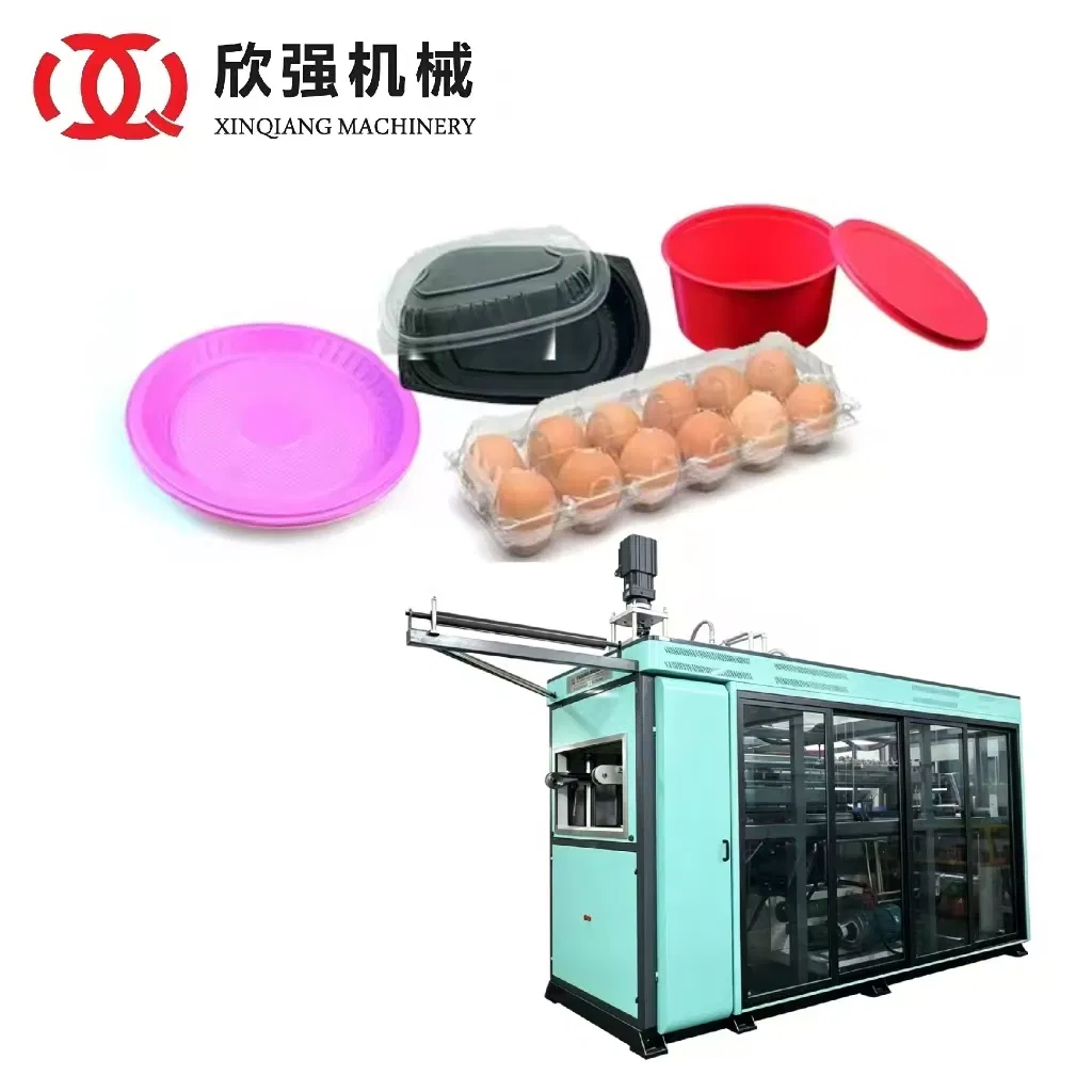 Máquina automática de termoformado de vasos de plástico Máquina de termoformado para fabricación de cajas de comida rápida y envases de plástico