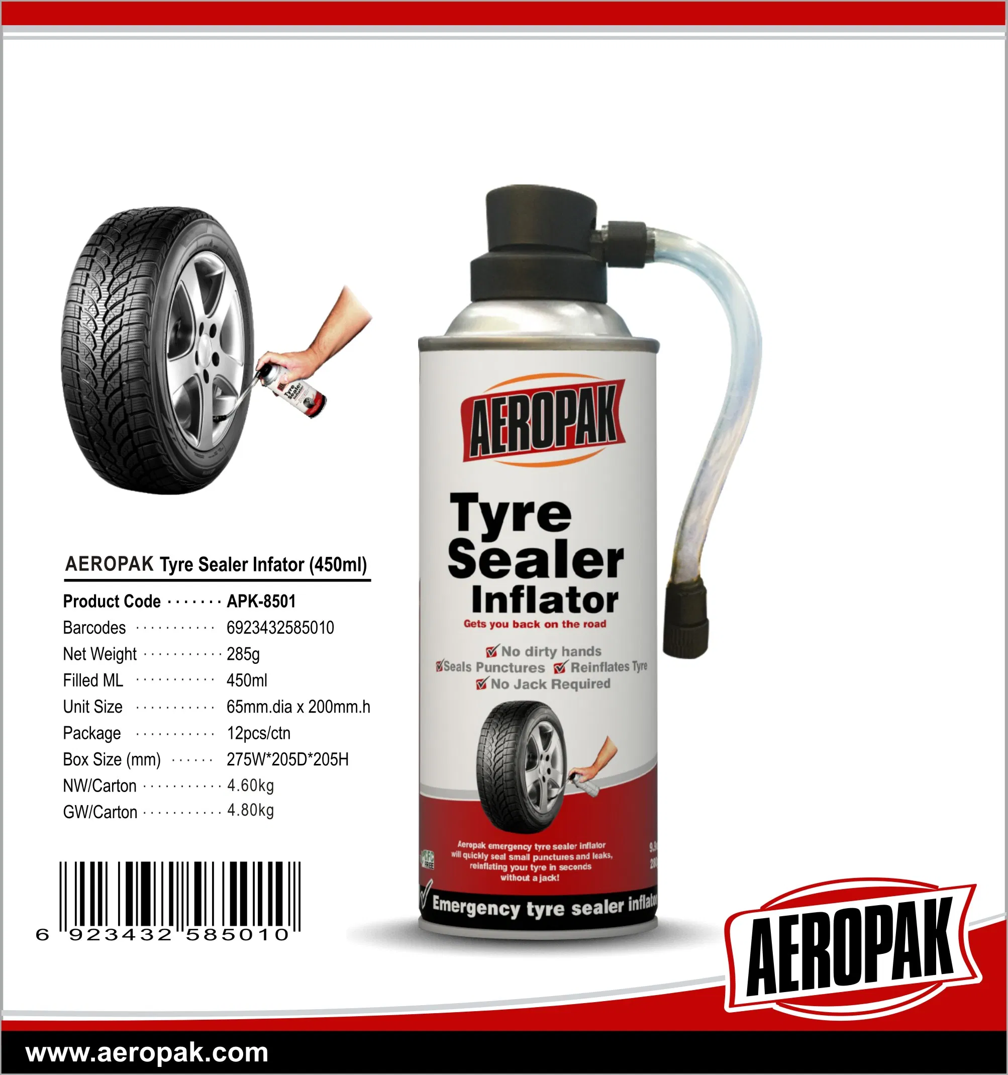 Tubeless Tire Inflator Fast Seal
