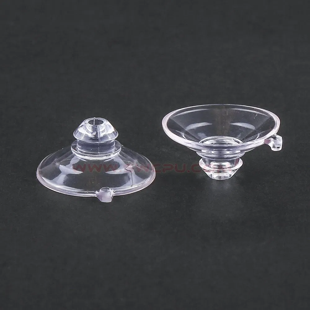 Custom Silicone Rubber Vacuum Pad Sucker, Small Clear Slotted Head Suction Cups