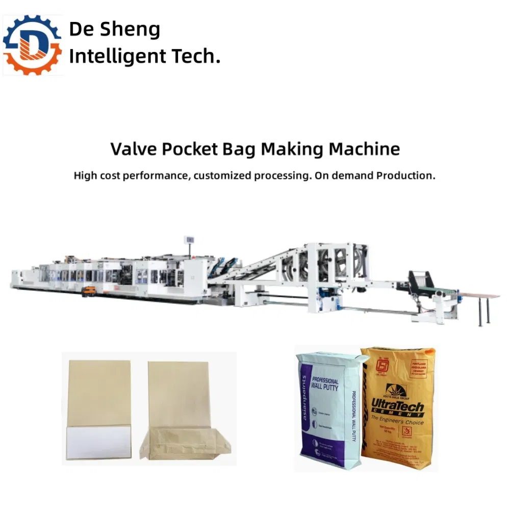 2-5 Layers Kraft Paper Valve Packing Pocket Sack Cement Bag Product Line Making Machine
