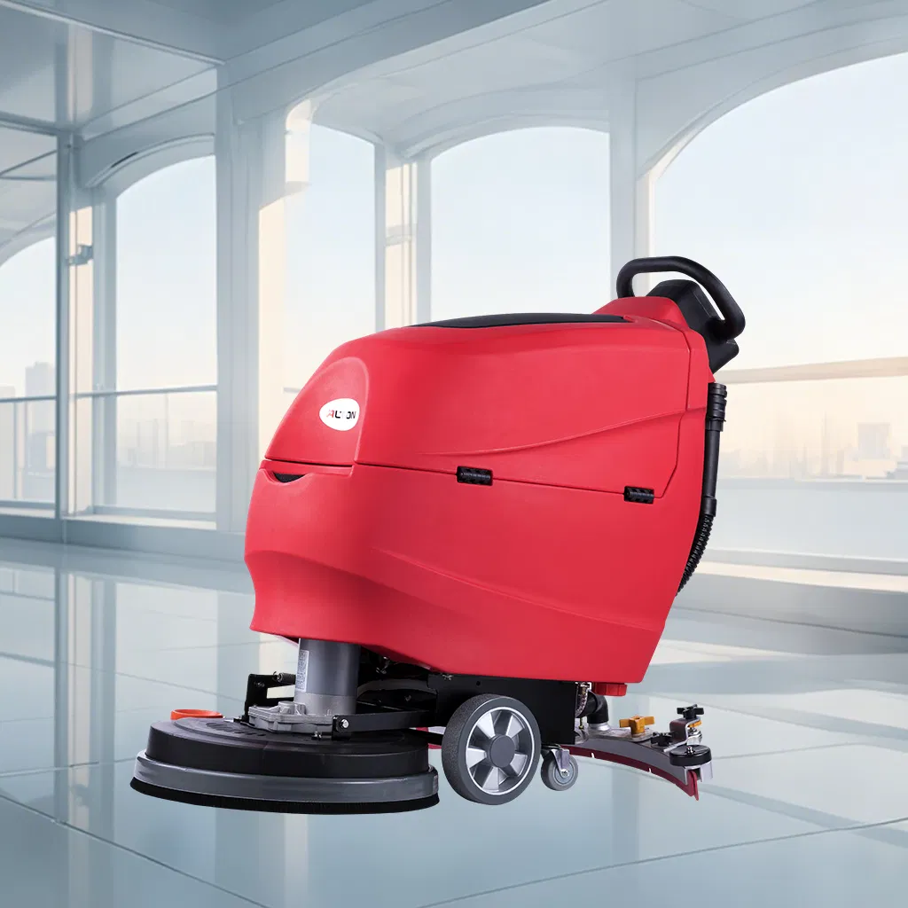 Single Disc Hand-Push Electric Floor Scrubber Dryer Cleaning Machine
