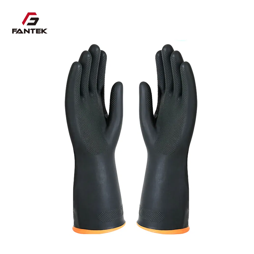 Gants en caoutchouc chimique résistants à l'usure, aux acides et aux alcalis