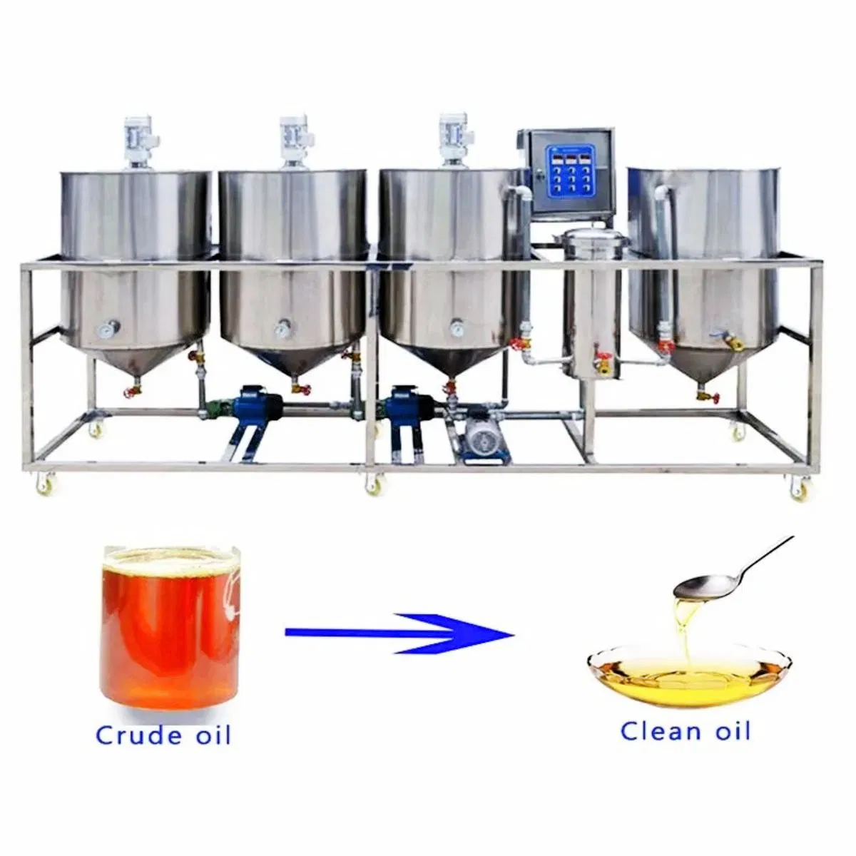 High Efficiency Cooking Crude Oil Refinery Oil Refinery Equipment for Oil Pressers