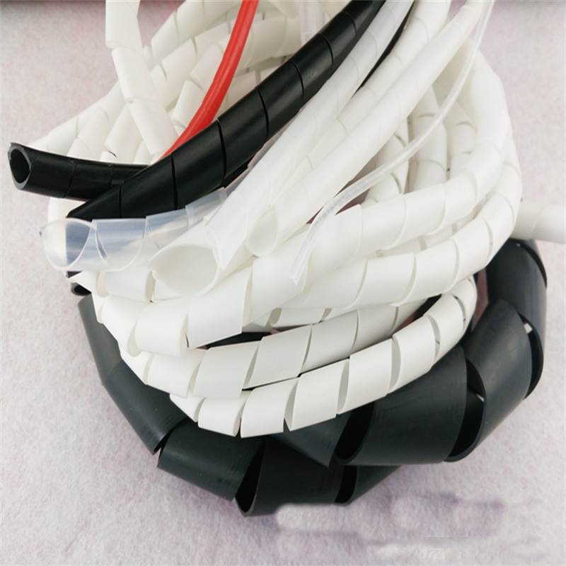 Anti Static PE Spiral Winding Tube, Nylon Fiber Optic Cable Management Winding Tube, Anti-Static Wrapping Tube, Wire Protection Tube