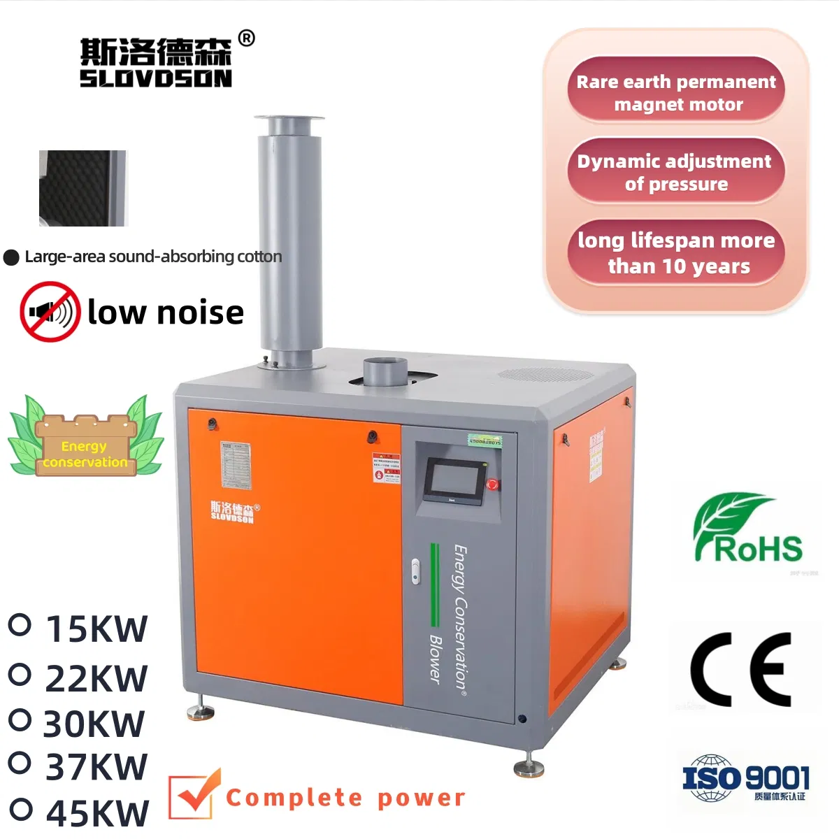 Glass Shaping, Cleaning, Blowing and Cooling Silent Long-Life Energy-Saving Roots Blower