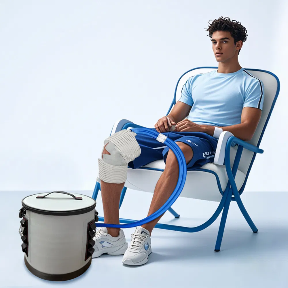 Sistema di terapia del freddo portatile con ghiaccio, crioterapia, massaggio completo per entrambe le gambe, recupero sportivo per il sollievo dal dolore dopo l'intervento chirurgico