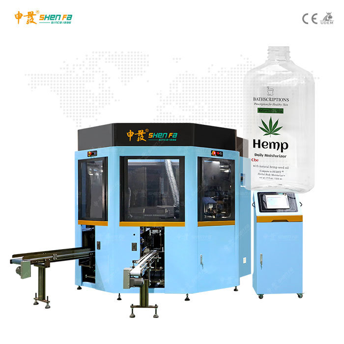 Stampante serigrafica automatica multicolore per flaconi quadrati di crema cosmetica