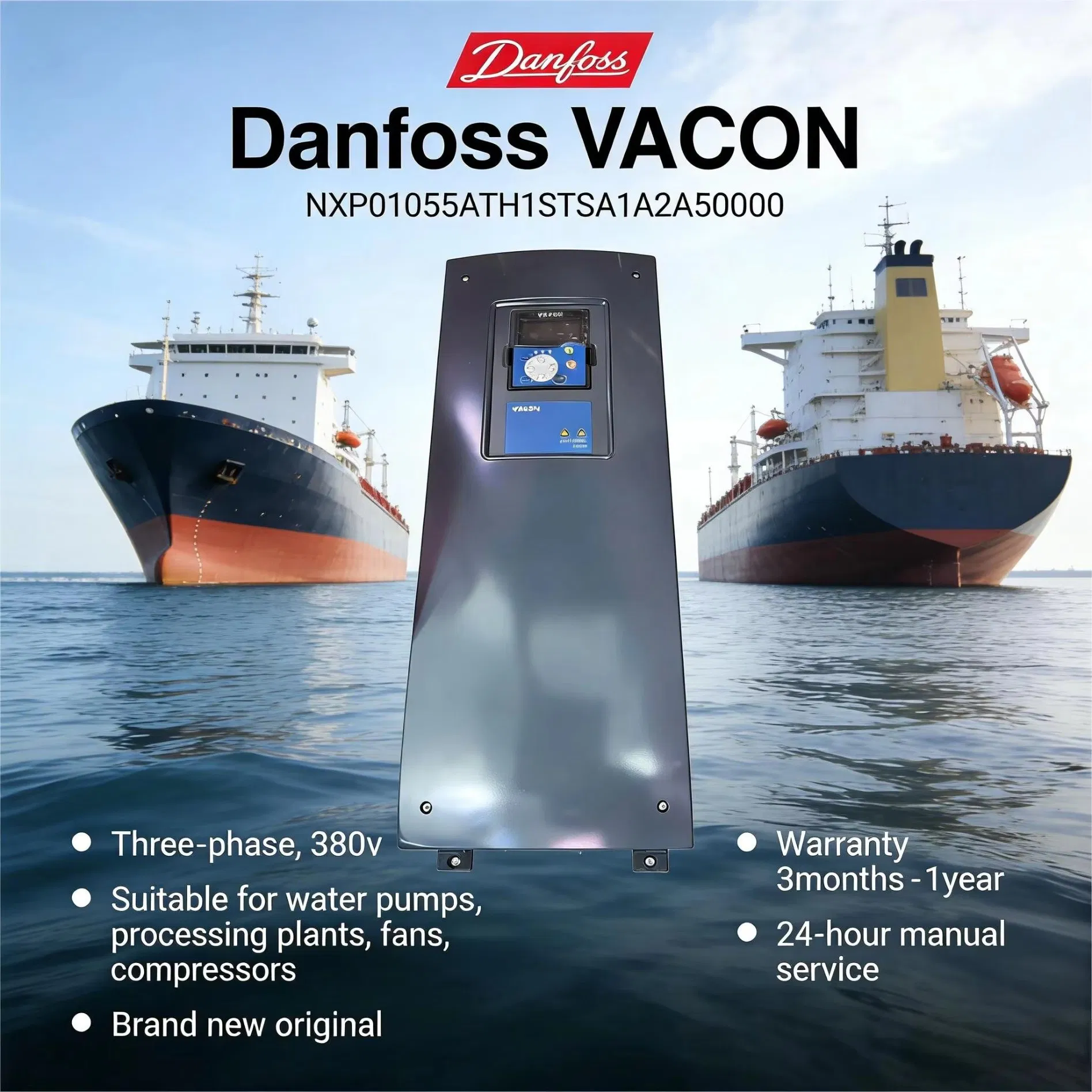 Vacon NXP01055ATH1STSA1A2A5000 Frequency Converter Suitable for Marine Vessels and Anchoring Situations