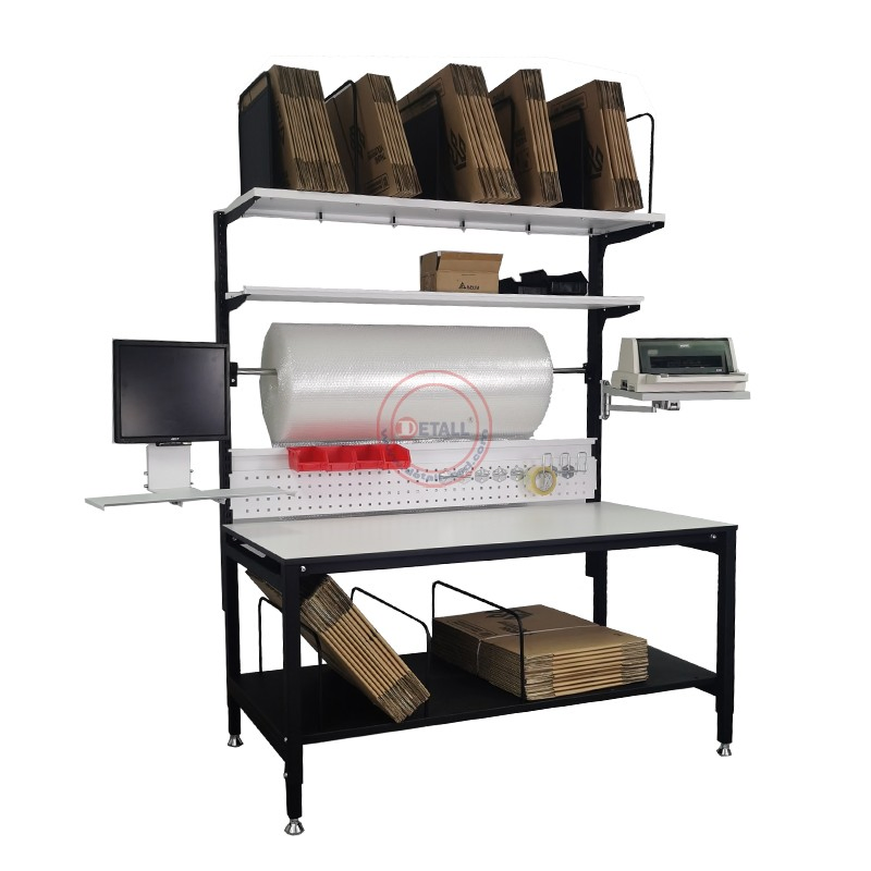 Industrial Modular Packing Table Packing Station Workbench for Home and Factory Use, Comfortable and Efficient Packaging
