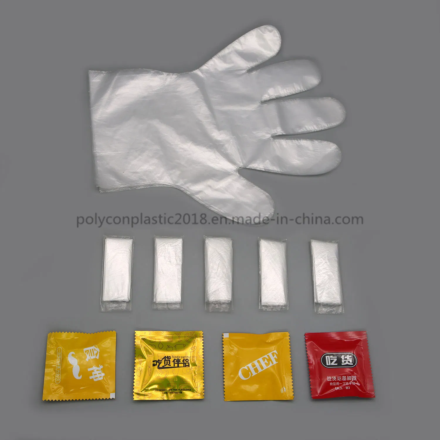Disposable PE Folded Gloves for Hand Protection
