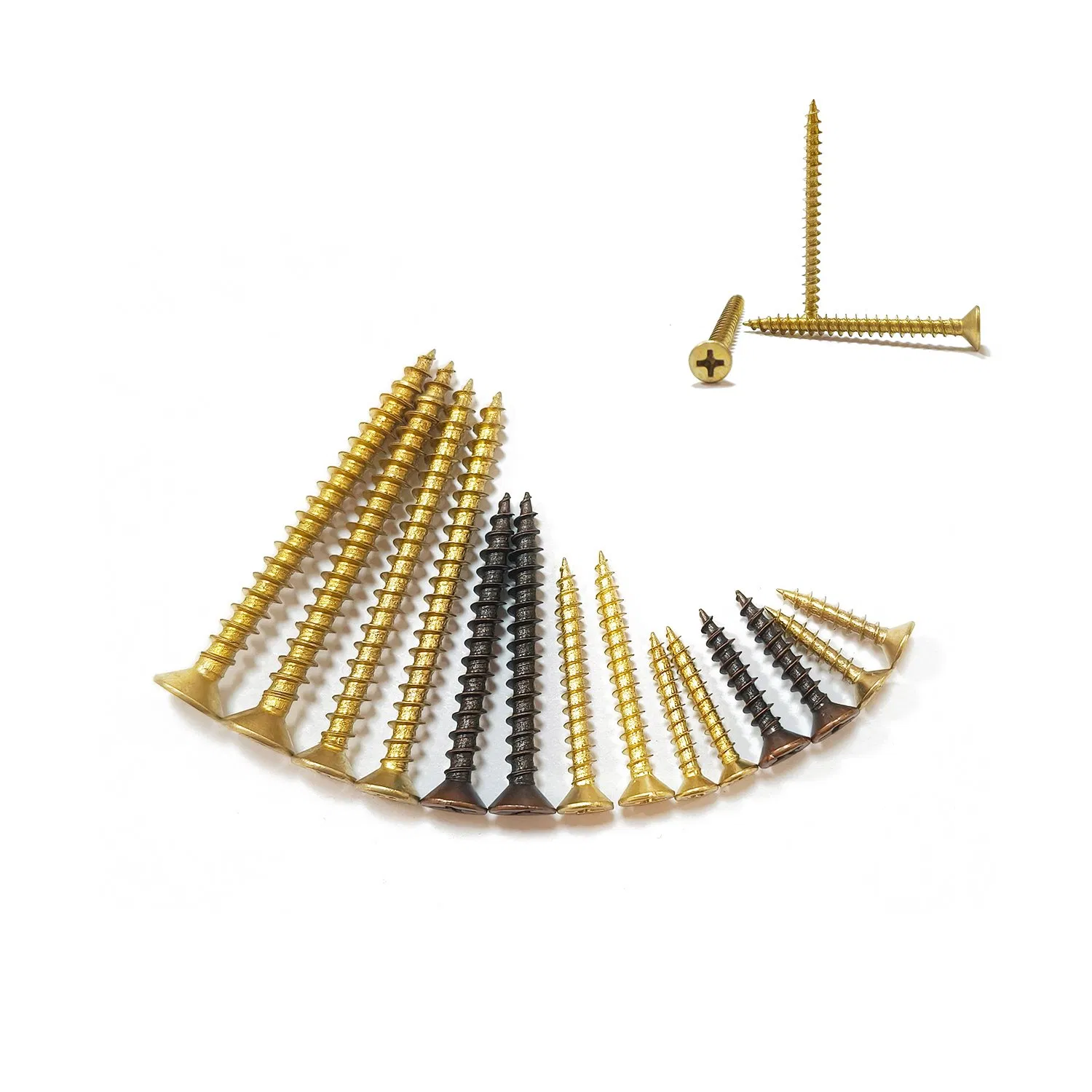 Copper-Plated Countersunk Tapered Self-Tapping Screws for Furniture Fastening