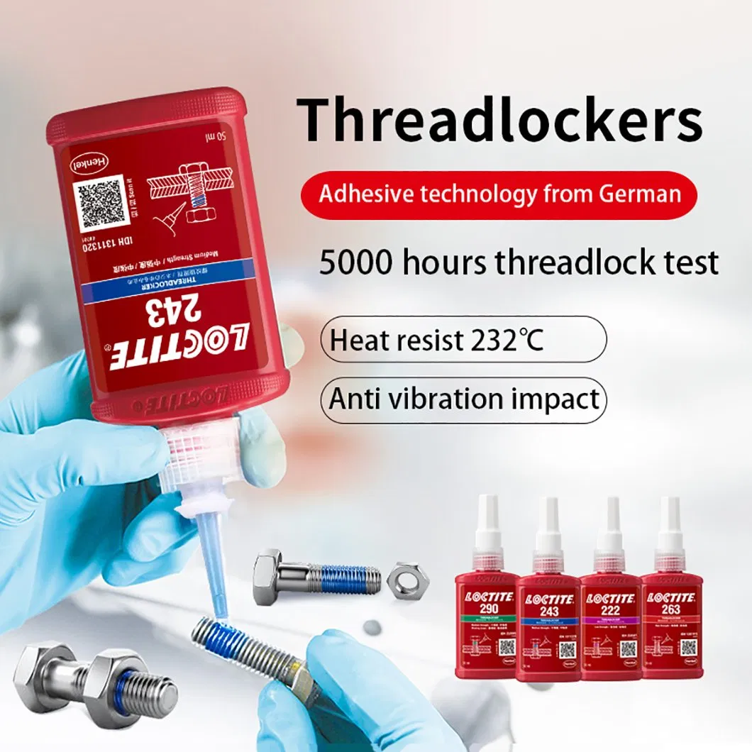 Loctitte 243 Threadlocker for Locking Threaded Fasteners of Various Equipment