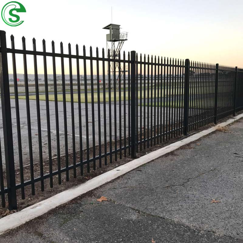 Cast Iron Fence Panels Steel Prefab Tubular Fencing for Warehouse