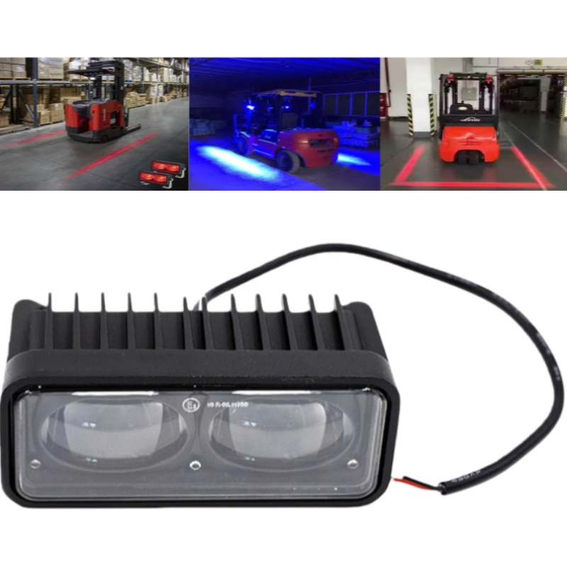 9-80V Lampe LED rouge de zone de sécurité pour zones dangereuses d'alerte de chariot élévateur d'entrepôt
