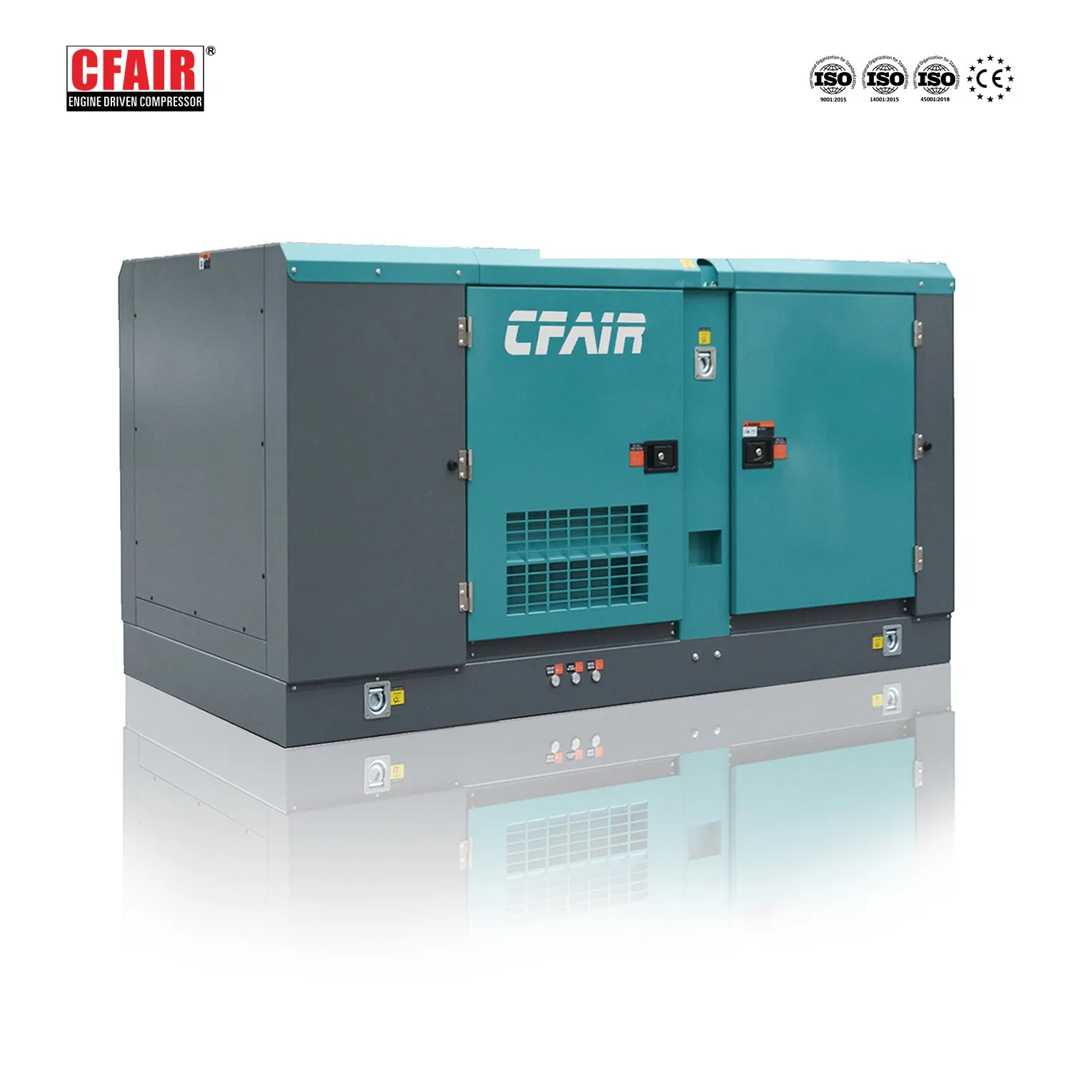 390cfm 10.5bar Diesel Engine Box Type Portable Air Compressor for Sandblasting