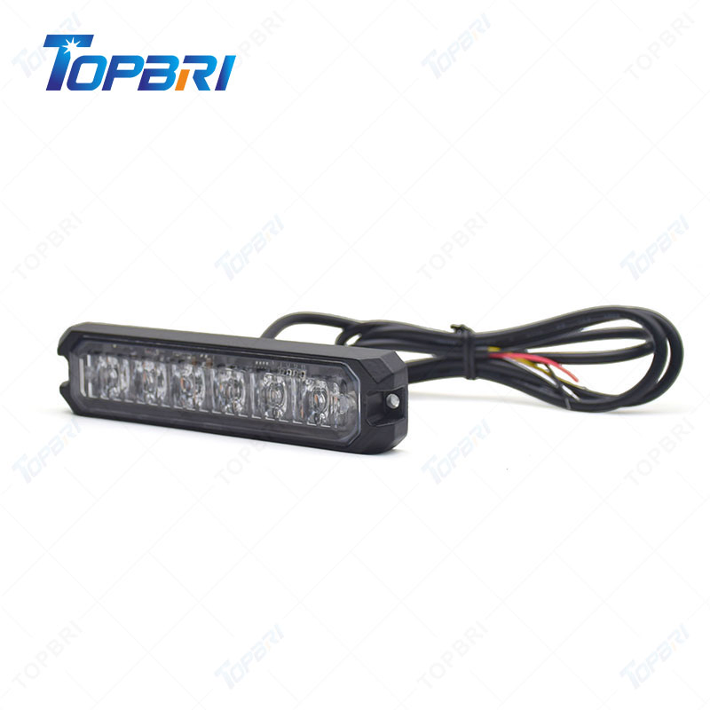 6-LED Truck Side Strobe Warning Light for Motorcycle Pickup Car Grille