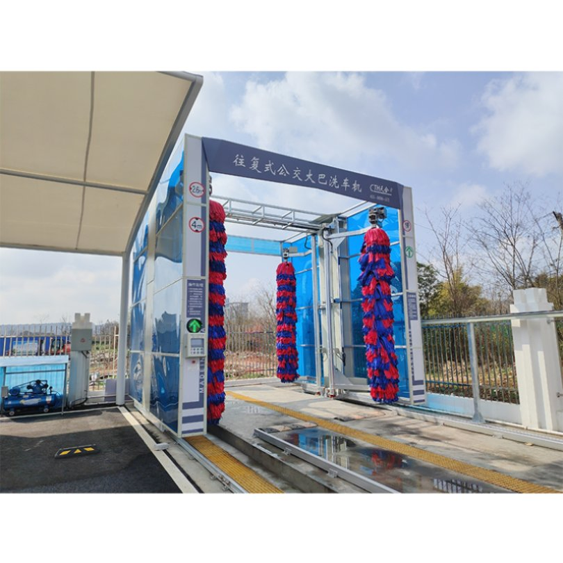 Compact Rollover Bus Wash Machine with Low Investment Cost for Fleets