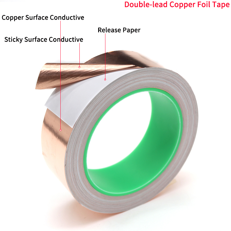 Copper Foil Tape with Conductive Adhesive for EMI Shielding, Slug Repellent, Paper Circuits, Electrical Repairs