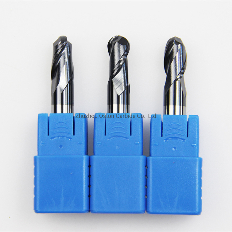 2 Flutes HRC45 Ballnose Tungsten Carbide Endmills for Cast Iron
