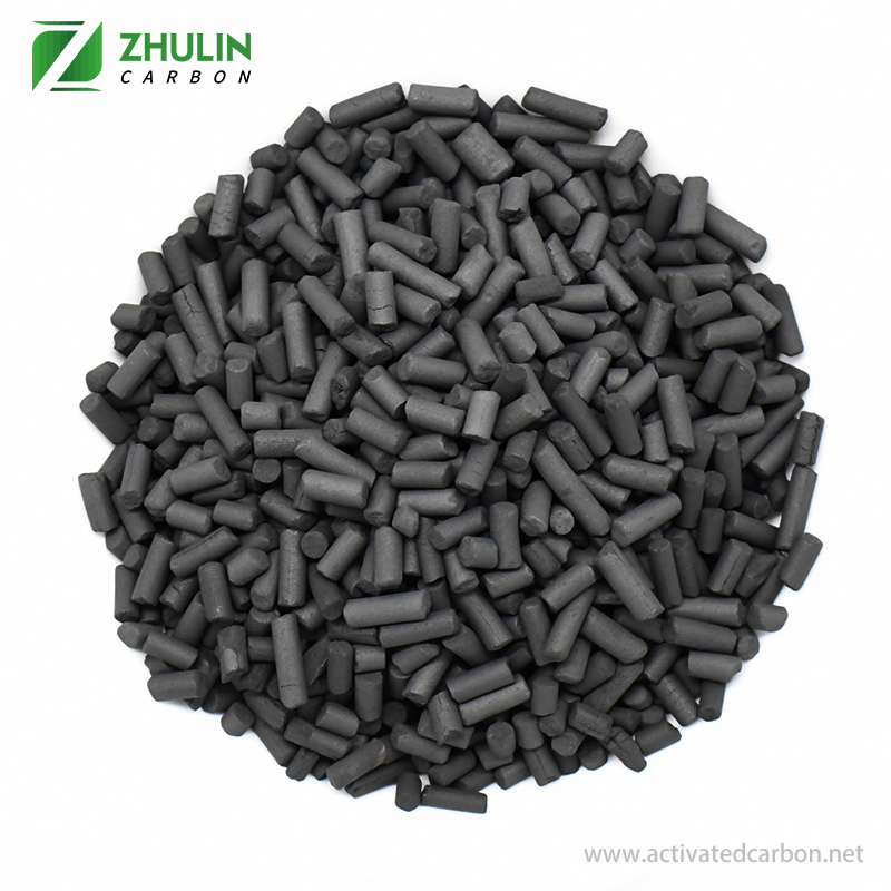 4mm Coconut Coal Based Special Columnar Extruded Pellet Column / Granular Activated Carbon Made by Coal Impregnated with KOH, Ki, Naoh, Copper, ASTM Standard