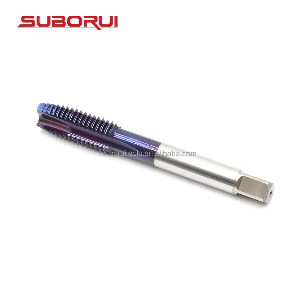 Tarauds à pointe hélicoïdale pour filetage mécanique Suborui HSS G 6542 M12 à revêtement nano haute performance