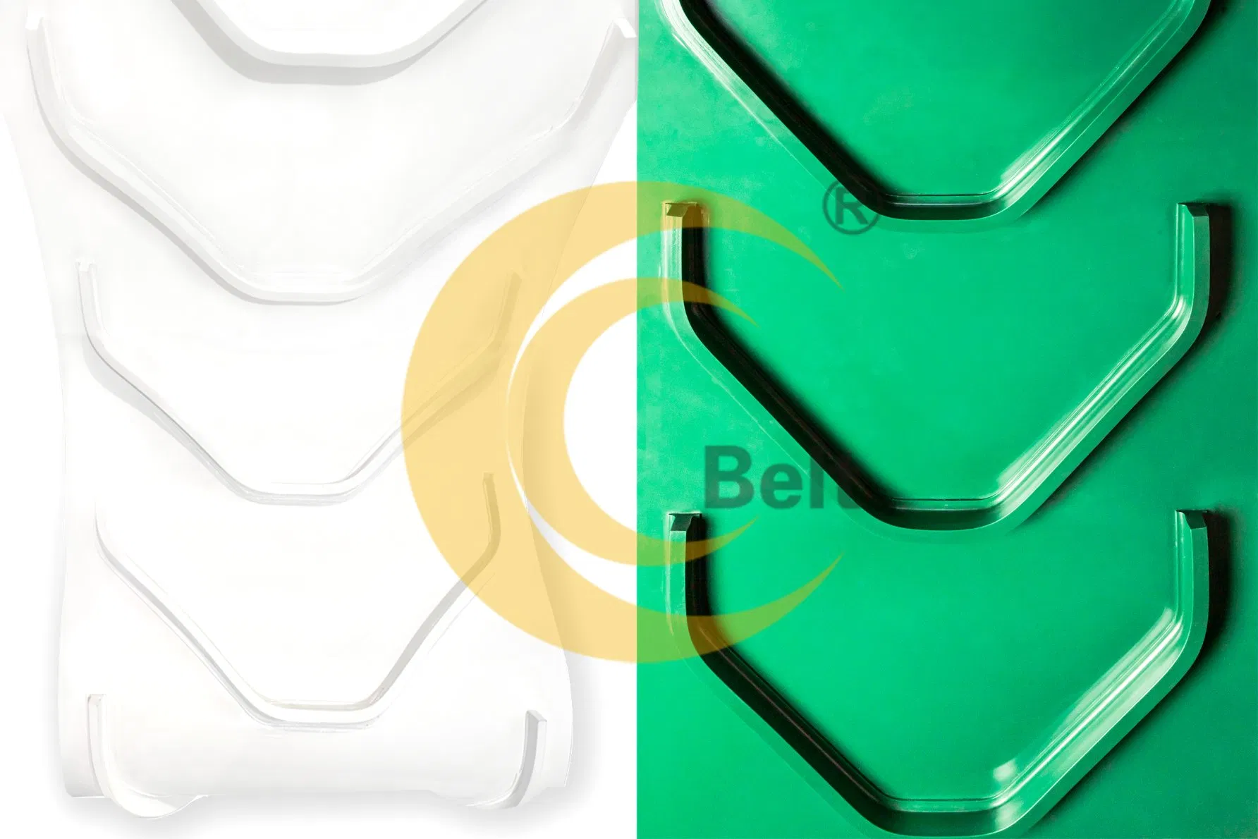 PVC Conveyor Belt with Herringbone Profiles for Olive Harvesting and Oil Processing