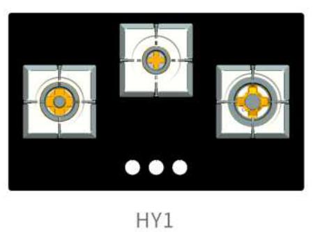 760mm Tempered Glass 3 Burner Built-in Gas Cooker Gas Hob for India Market