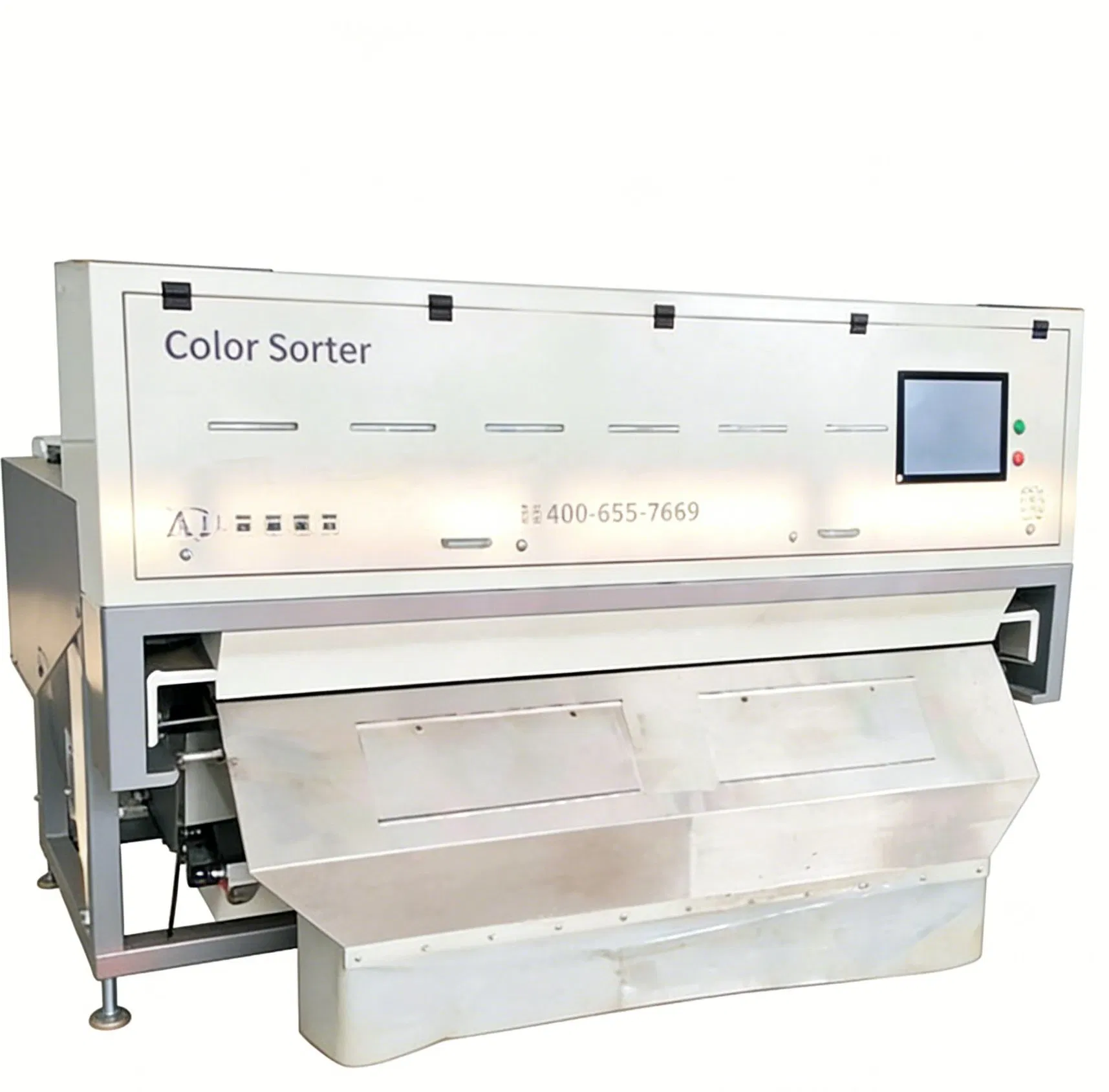 Clasificador óptico para granos de café, soja, plástico, metal