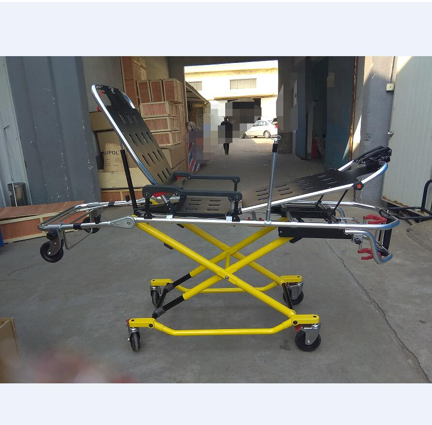 Brancard d'ambulance pliable en alliage d'aluminium pour premiers secours, structure en X, robuste, pour le transfert et le transport des patients, destiné aux centres de secours d'urgence